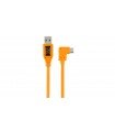 TetherPro USB 3.0 to USB-C Right Angle Adapter Pigtail Cable, 20 (50cm), High-Visibilty Orange