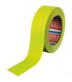 Cinta gafer tesa color amarillo fluorescente de 2.5 cm de ancho y 25m de largo