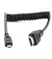 Cable para Átomos HDMI Full to HDMI Micro, conector metálico, en esprial de 40cm (80cm estirado)